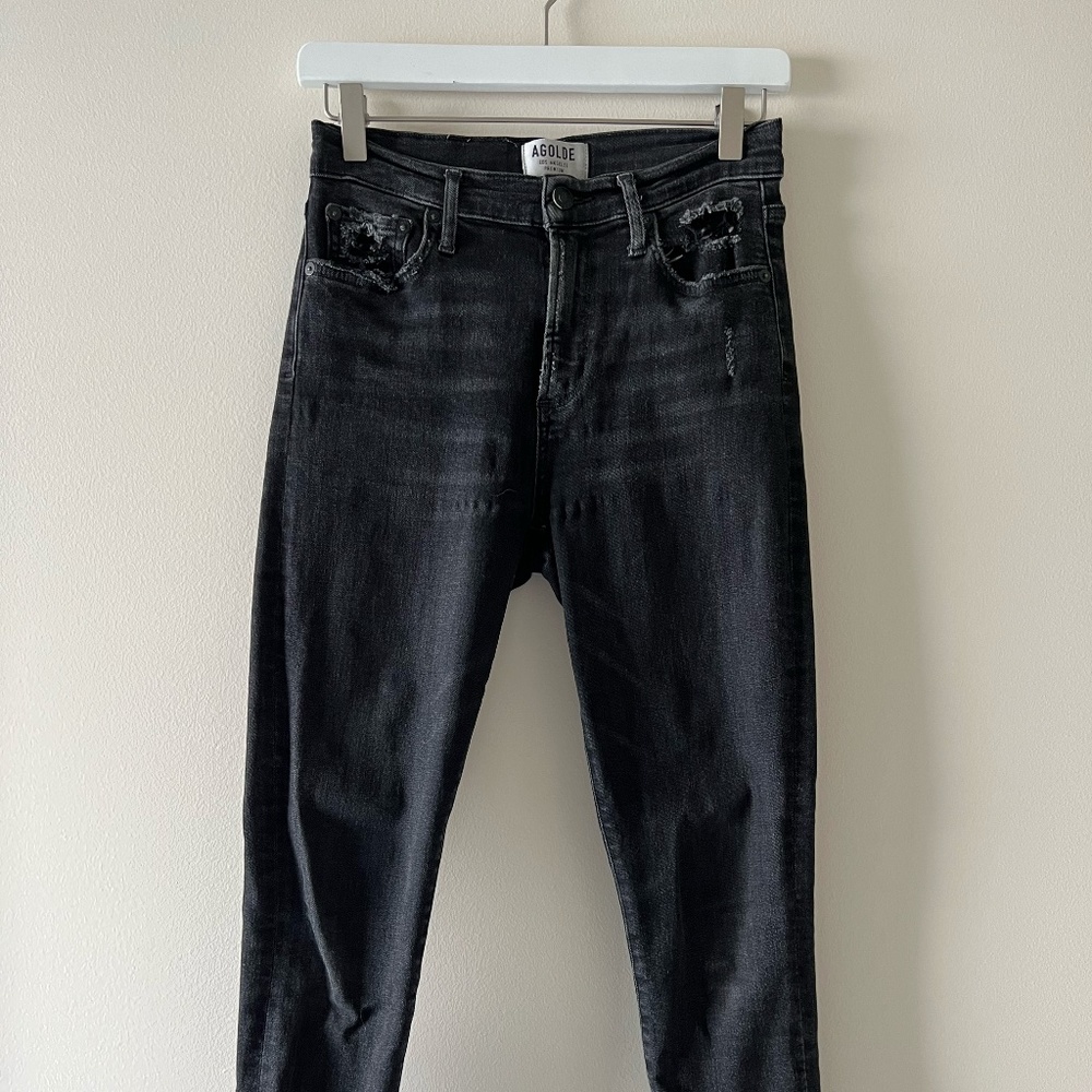 Agolde Sophie Crop Mid Rise Skinny Jean